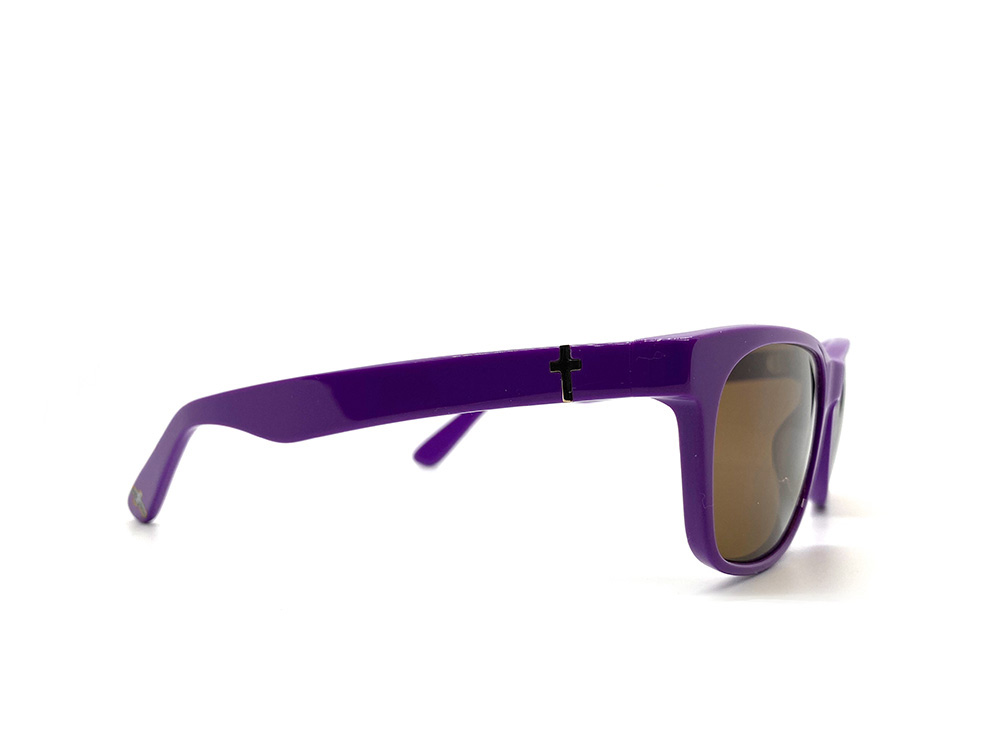 John 3:16 Purple Sunglasses With Silver Crosses - Image 3
