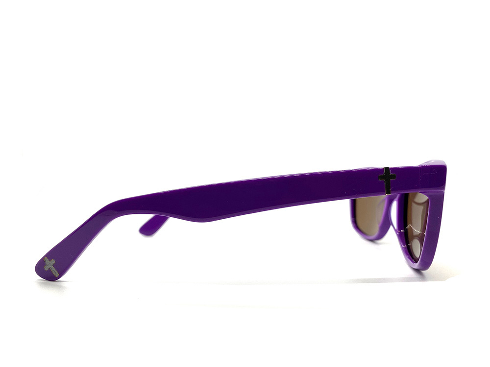 John 3:16 Purple Sunglasses With Silver Crosses - Image 4