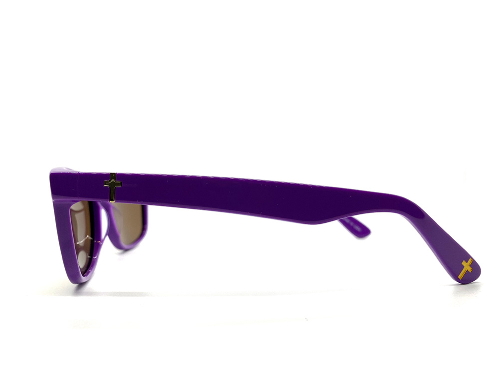 John 3:16 Purple Sunglasses With Gold Crosses - Image 5